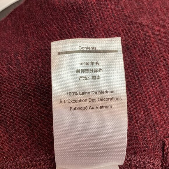 Smartwool Merino 250 Wool Womens Small Hoodie Burgundy - Picture 10 of 11